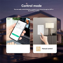 Tuya Zigbee Wireless 4-Gang Scene Life App Control, Battery Powered Portable Scene Push Button