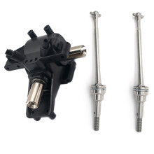 1x Metal Differential Gear Front Rear Wave Box for 12428 12423 & 2Pcs Metal Front Drive Shaft CVD 0090
