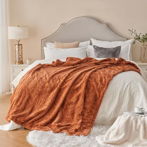 Faux Fur Throw Blanket 60x80 Inches 1