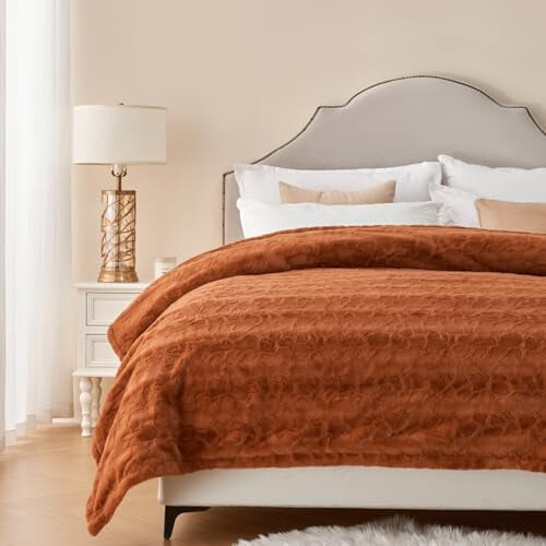 Faux Fur Throw Blanket 60x80 Inches 2