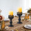 Pillar Candle Holders Set of 2 Decorative Stands 8