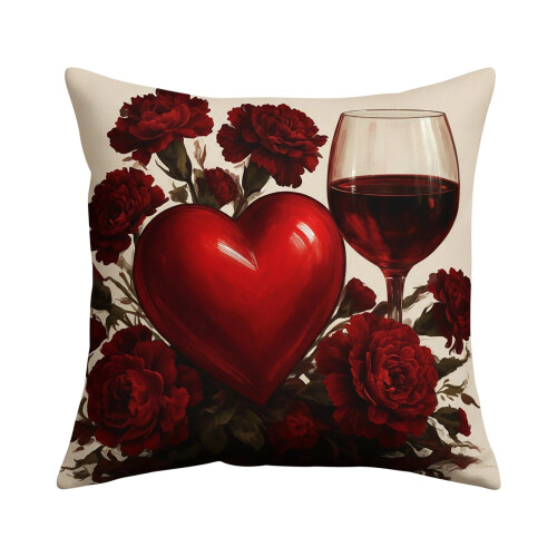 Housse de coussin en velours rose noir 45 x 45 cm 1