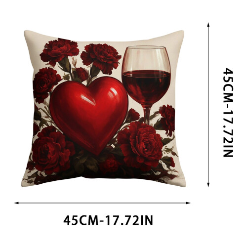 Housse de coussin en velours rose noir 45 x 45 cm 2