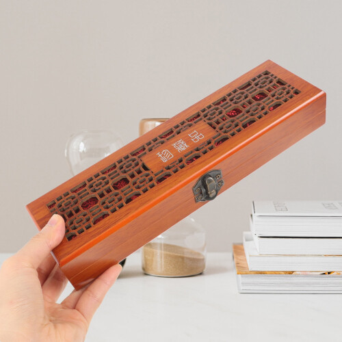 Mundharmonika-Box aus Holz, hellbraun, 1 Set 2