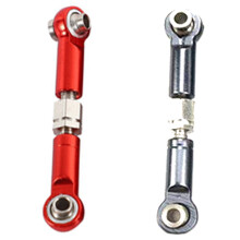2 Set Adjustable Metal Linkage Pull Rod Front /Rear Servo Link for A949 A959 A969 A979 K929,Grey & Red