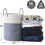 Cotton Rope Laundry Hamper 58L Blue 2