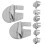 Worgeous8pcs Μικρό Κλασέρ Ραπτικής Επαγγελματικό Κλασέρ Ραπτομηχανής για Ποδήλατα Hemmers 6