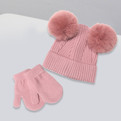 Kinderwintermuts en -handschoenen set (2 stuks) 2