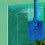 Double-sided algae scraper sponge brush with long handle, compatible with glass aquariums & kitchen—under $5! 6