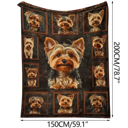 Κουβέρτα φανέλας Yorkshire Terrier – Πλενόμενη, μαλακή & 1