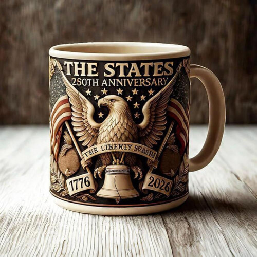 Mok ter ere van het 250-jarig jubileum van de VS met 3D-legerdesign, 325 ml 1