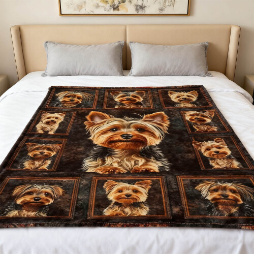 Κουβέρτα φανέλας Yorkshire Terrier – Πλενόμενη, μαλακή & 2