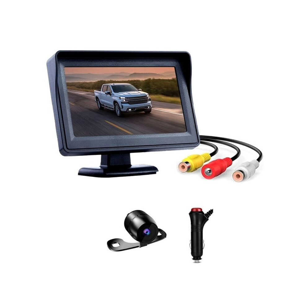 Backup Camera With 4.3 Inch Monitor, Night Vision Waterproof Plug And Reverse Rear View Camera System For Car Truck 4713632053738
