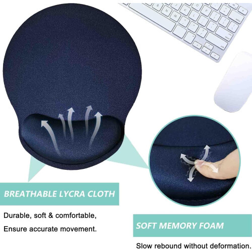 2 τεμάχια εργονομικό Mouse Pad με υποστήριξη καρπού από αφρό μνήμης και 2