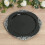 BalsaCircle plastic charger plates black silver baroque rim 2