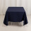Cotton Blend Square Tablecloth 70 x 70 in Navy Blue 3