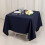 Cotton Blend Square Tablecloth 70 x 70 in Navy Blue 4
