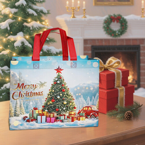 Non-woven Christmas gift bags 12.6x9.84x6.69 in durable 2
