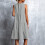 Robe d'été QLEICOM, grande taille, robe décontractée, robe de plage ample sans manches à col rond, couleur grise XL. 4