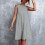 Robe d'été QLEICOM, grande taille, robe décontractée, robe de plage ample sans manches à col rond, couleur grise XL. 5