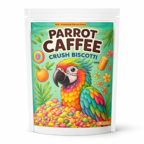 PAPEGØJEKAFFE - Crush Biscotti - knuste kiks til alle papegøjer 100g 2