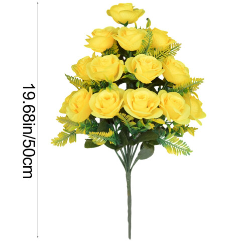 Realistic Artificial Rose Bouquet 18 Stems 51cm 2