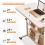 Mobiler Schreibtisch, höhenverstellbare, kompakte Workstation mit 5