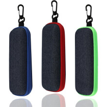 Glasses Case Hard Case, Sunglasses Case, Glasses Box with Zip for Men and Women, Glasses Case with Carabiner Hook