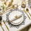 Hibiscusbloem placemats van metallic vinyl (4 stuks) 4