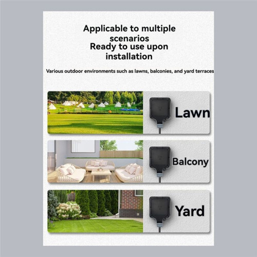 IP66 Outdoor Extension Lead 15A Rainproof Charging Socket Outdoor Socket Waterproof Box US Plug