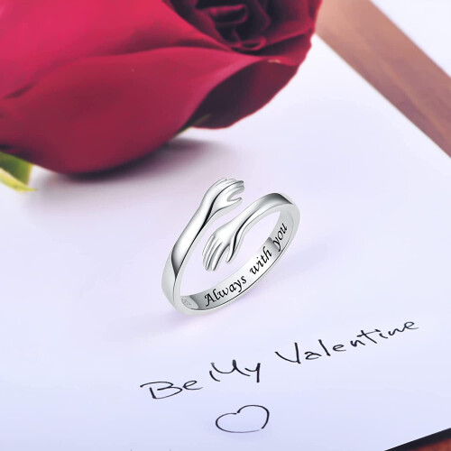 Adjustable Hug Ring, Sterling Silver 2