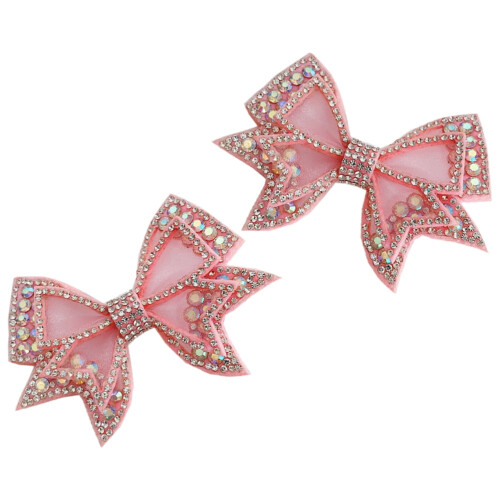 Satin bow shoe clips pink 8.5 x 6 x 2 cm 2
