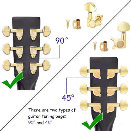6PCS Guitar Tuner Pegs Set Guitar Tuner Tuners  Guitar Replacement Buttons Knobs