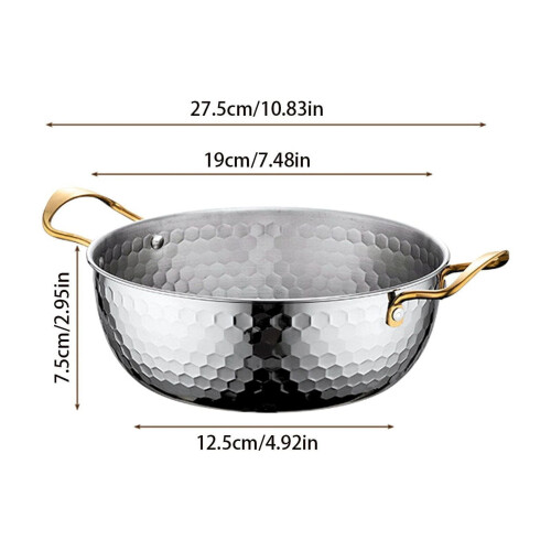 Ramen-komfur i rustfrit stål, 5Qt, induktionskompatibel 2