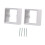 2 Pieces Single Socket Spacers Wall Plate Spacers for Kitchen Bedroom Office white 2