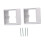 2 Pieces Single Socket Spacers Wall Plate Spacers for Kitchen Bedroom Office white 3
