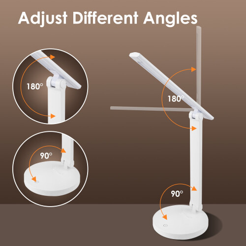Rechargeable LED Desk Lamp with Touch Switch, 3 Modes, 15 2