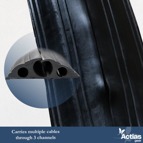 Heavy Duty Rubber Cable Protector 16cm x 5cm x 1m 2