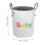 OUNONA Foldable White Cloth Laundry Hamper 2