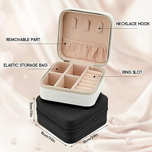 Travel Jewelry Case Box – Black, 12-Pack 1