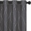 Grey Blackout Curtains with Silver Foil Wave Dots, 38x36 3