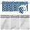 Dark Blue Moroccan Plaid Valance 42 x 18 in 5