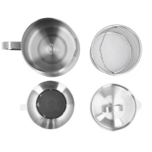 Pot filtrant d'huile 2 L poignée en acier inoxydable 304