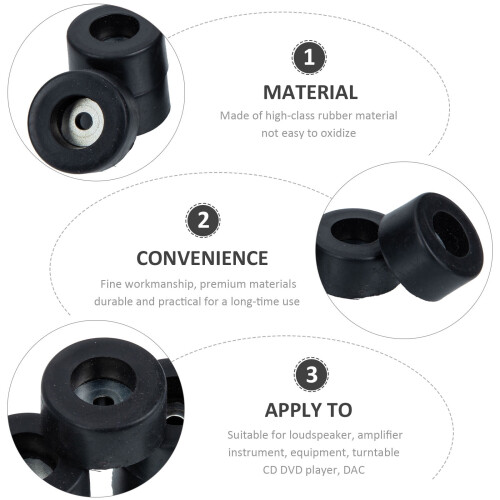 Rubber Speaker Spike Pads – 8 pcs, 3.8 x 3.8 x 2 cm 2