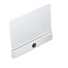 Book Light, Rechargeable Clear LED Flat Reading Light with 3 Colors & Timer, Plate Lamp Book Full Page Light White
