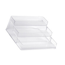Organisateur de vernis à ongles à 3 niveaux, transparent, 26 x 23,8 x 10,2 cm