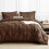 Brown Full Size Comforter Set 7-Piece Pinch Pleat 7