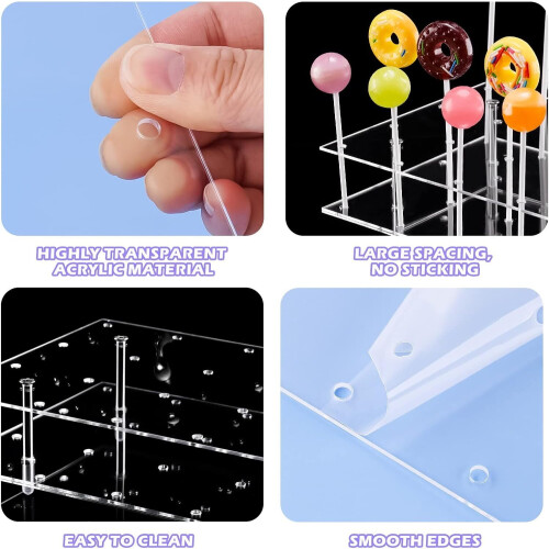 Βάση για cake pops από ακρυλικό 21 οπών 11" x 4,7" x 2,08" 2