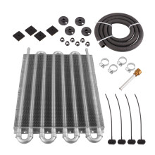 Aluminum 8-Row Tubular Car Condenser | Universal Black/Silver