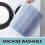 Tapete de banho felpudo de microfibra azul claro retangular 150x50 cm 7